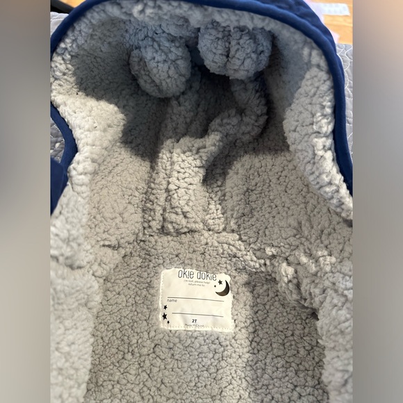 Okie Dokie Toddler Girls Navy And Gray Reversible Jacket NWT Size 2T - Picture 5 of 7